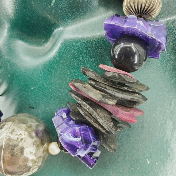 Coreen Vintage Wood Necklace Tribal Chunky Ethnic Bead Statement Art Superb READ - Picture 2 of 7